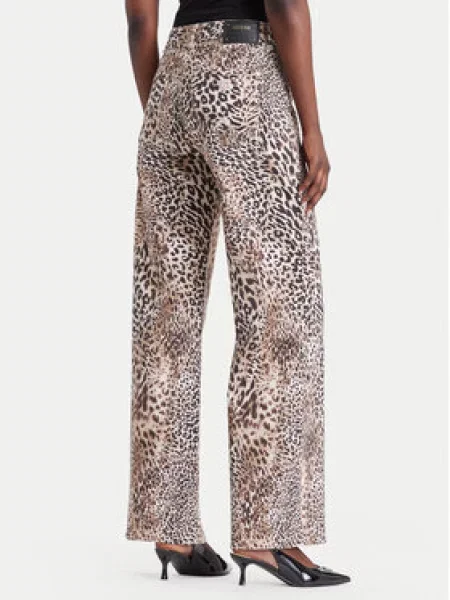 Guess Jeans hlače Wide Leg rjava