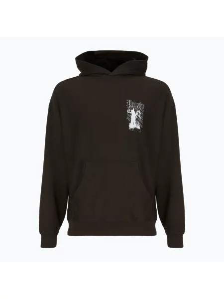 Mikina PROSTO Shadow Hoodie washed black černá