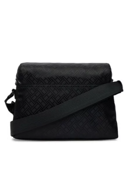 Tommy Hilfiger Válltáska Th Jacquard Satchel fekete