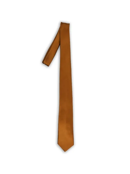 Satynowy krawat Saint Laurent brązowy