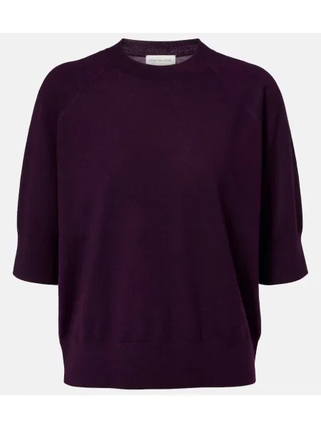 Pulover Dries Van Noten de lână violet