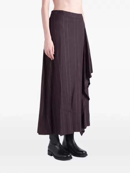 Pantaloni Y's drapate maro