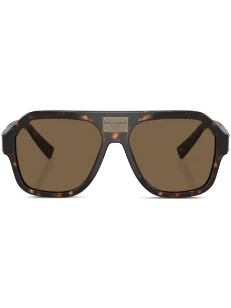 Ochelari de soare Dolce & Gabbana Eyewear cu autograf maro