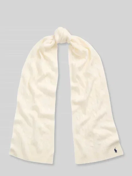 Szal Polo Ralph Lauren z kaszmiru biała