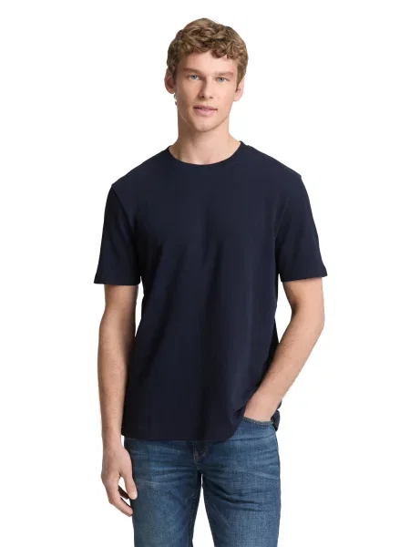 TOM TAILOR DENIM Tricou închis albastru