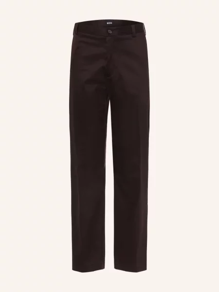 Boss Kalhoty Kent Straight Fit tmavě hnědá