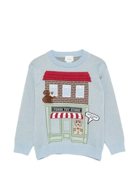 Sweter dziecięcy Fendi niebieski