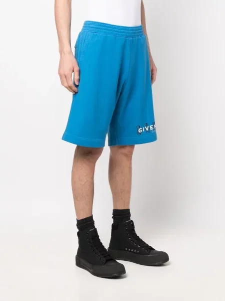 Pantaloni scurți Givenchy cu imagine albastru