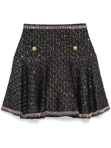 Fusta mini Giambattista Valli din tweed negru