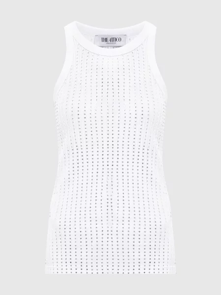 Топ з кристалами The Attico білий