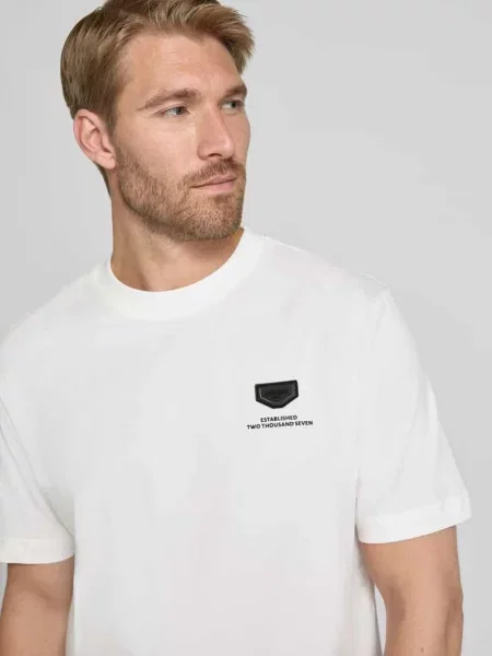 T-shirt o kroju relaxed fit z czystej bawełny Antony Morato biała