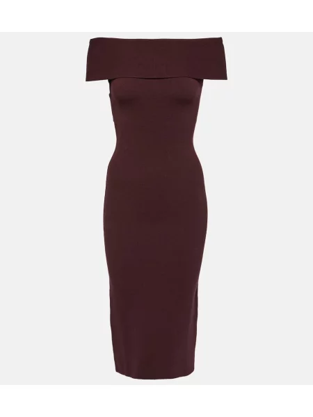 Rochie midi Altuzarra până la genunchi de costum maro