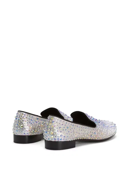 Pantofi loafer Giuseppe Zanotti de cristal argintiu