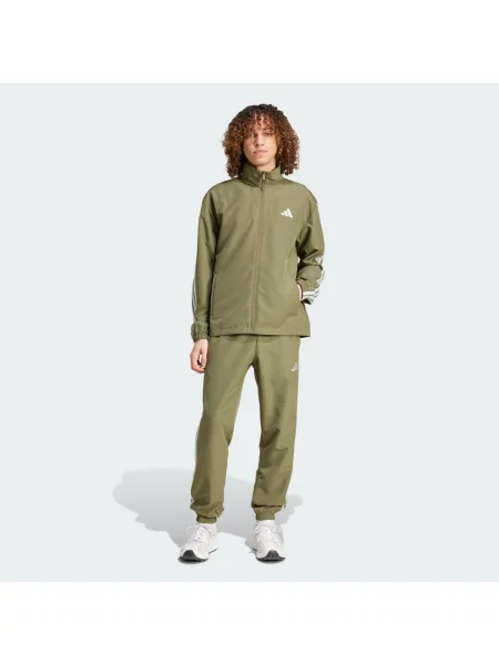 Dres damski adidas Sportswear Basic Woven 3 Stripes XS zielony
