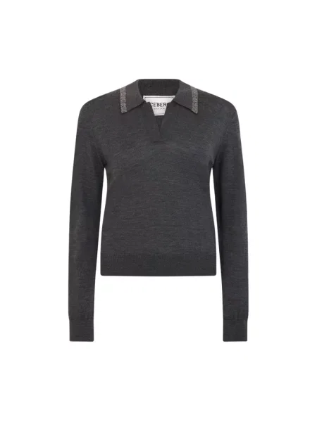 Sweter Iceberg wełniany szary