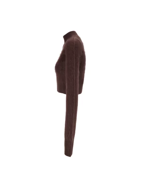 Lniany sweter Sportmax brązowy