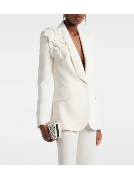 Sacou Elie Saab cu model floral alb