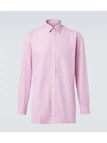 Poplínová košile Charvet červená