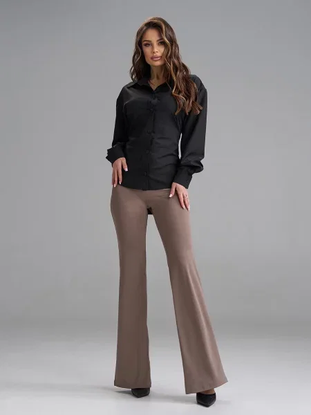 Штани класичні ISSA Plus комбінований верх бежевий