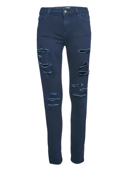 Blugi conici Love Moschino zdrențuiți conici albastru