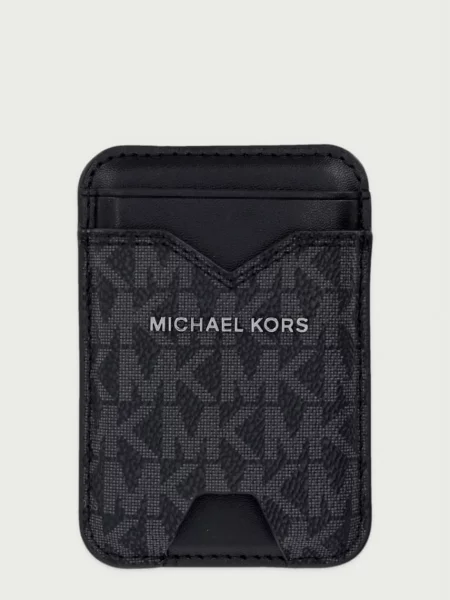 Michael Kors etui za kartice iz umetnega usnja HUDSON črna