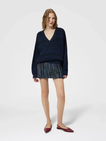 Pulover Missoni de lână albastru