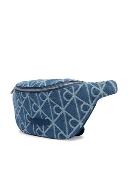Calvin Klein Torbica oko struka﻿ Emblem Aop Denim Waistbag plava