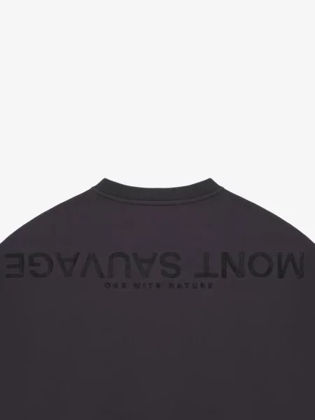 Tricou Place Of ëlms cu broderie gri