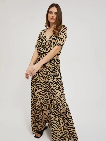 Rochie maxi Moodo de costum bej