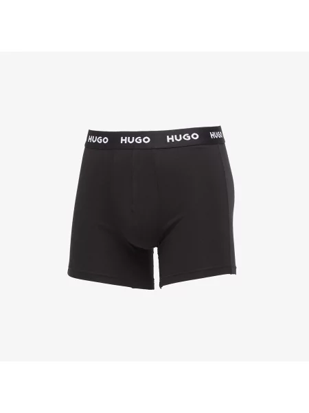 HUGO Boxerky červená bílá černá