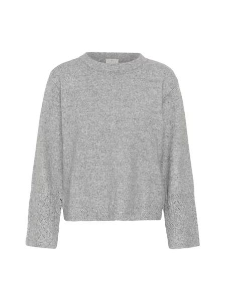 Dzianinowy sweter Kaffe szary
