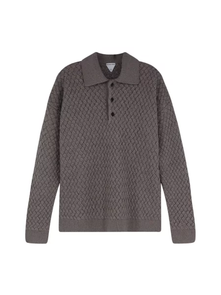 Koszula Bottega Veneta wełniana brązowa