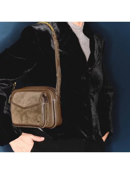 Torebka crossbody Claris Virot brązowa