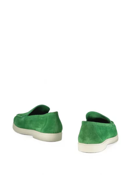 Pantofi loafer Moorer din piele de căprioară verde