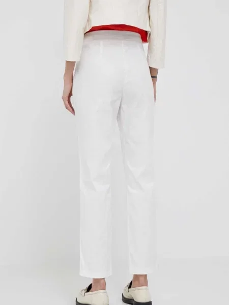 Kalhoty Artigli přiléhavé high waist béžová