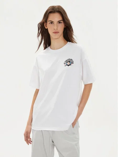 Converse Majica W Festival Music Girl Tee Regular Fit bela