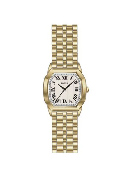 FOSSIL Analógové hodinky HARLOW krémová / zlatá čierna