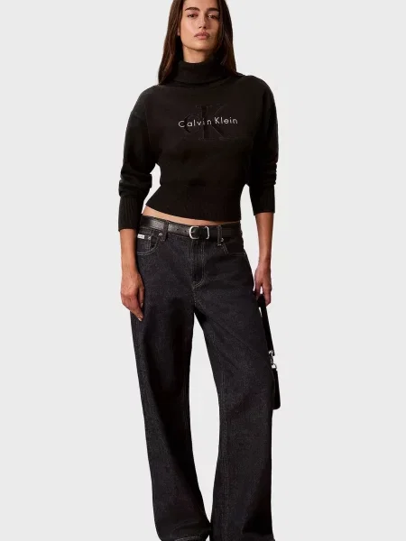 Свитер Calvin Klein с лого черный