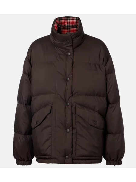 Kurtka puchowa Miu Miu dwustronna brązowa