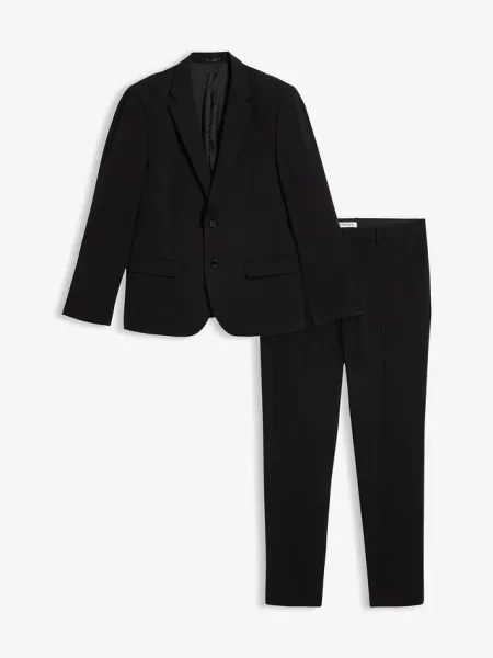 Garnitur z super stretchem slim fit czarny