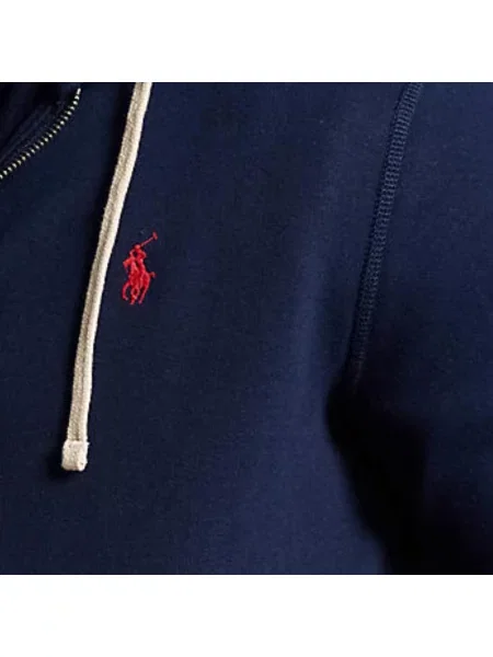 Bluza rozpinana Polo Ralph Lauren polarowa z logo granatowa