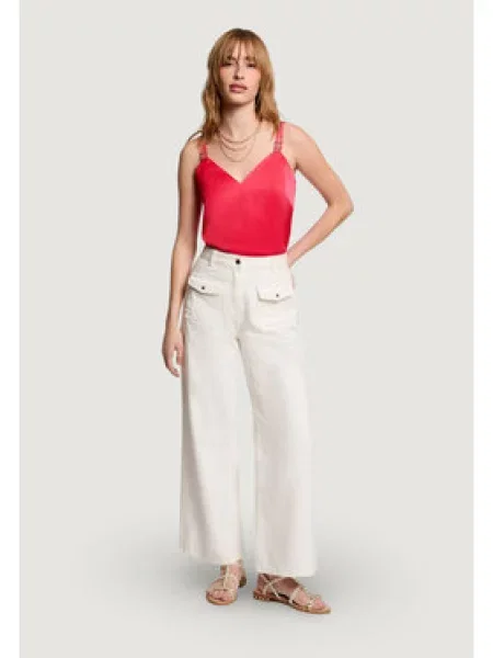 V-nyakú felső Morgan De Toi fehér