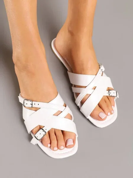 Papuci Deonee Albi alb