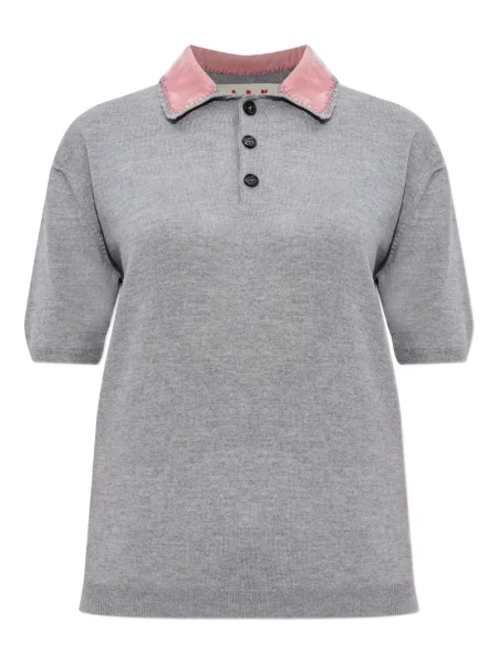 Polo Marni din jerseu gri