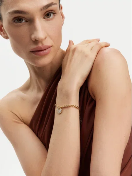 Zapestnica Guess CRAZY IN LOVE zlata