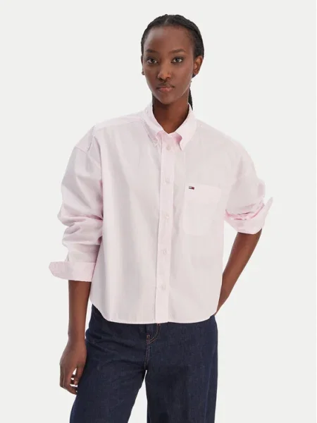 Tommy Jeans Cămașă roz