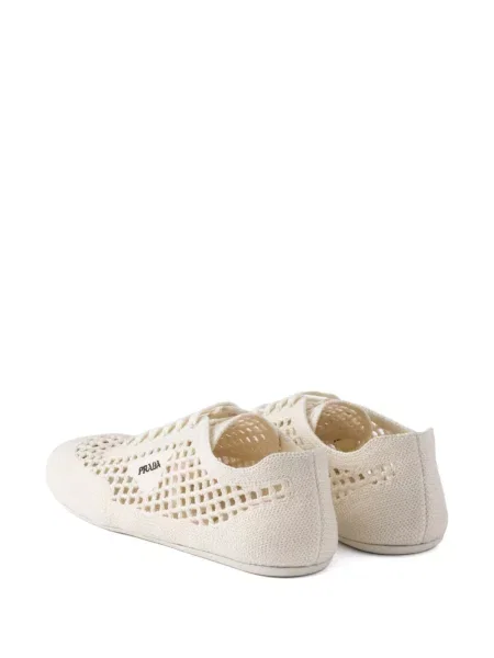 Sneakerși Prada cu șireturi din dantelă