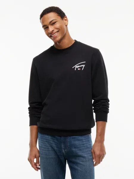 Tommy Jeans Mikina čierna biela