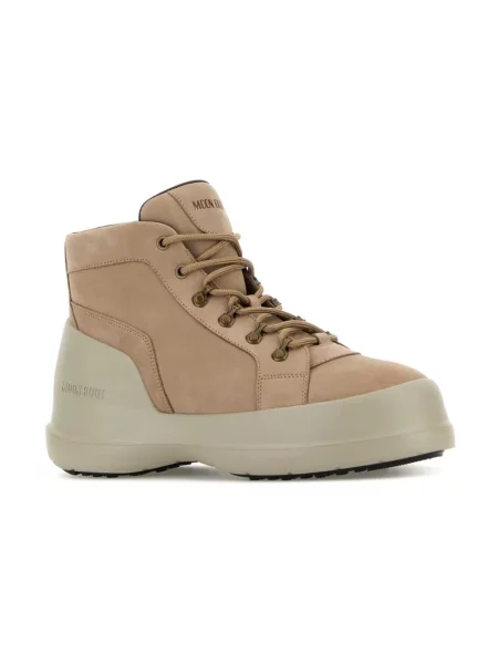 Moon Boot trapery nubukowe MB LUNA TREK MID NUBUCK beżowy różowe
