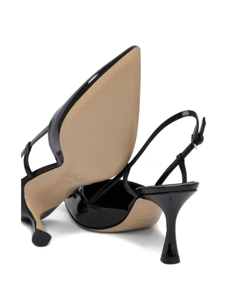 Pantofi cu toc Ninalilou din piele slingback negru